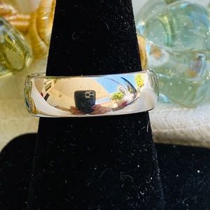 Tungsten Carbide Shiny Polished  Mens Ring S 9.5